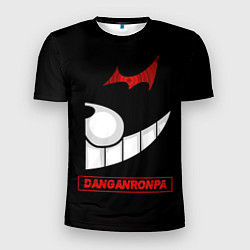 Мужская спорт-футболка Черная половина Монокума - Danganronpa
