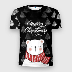 Мужская спорт-футболка MERRY CHRISTMAS BEARS