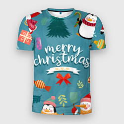 Футболка спортивная мужская Merry Christmas from Eugenia, цвет: 3D-принт