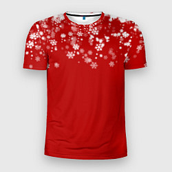 Футболка спортивная мужская Рождественские снежинки, цвет: 3D-принт