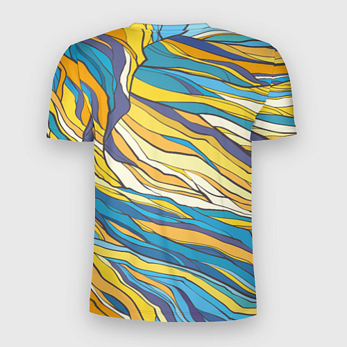Мужская спорт-футболка Красивые абстрактные волны / 3D-принт – фото 2