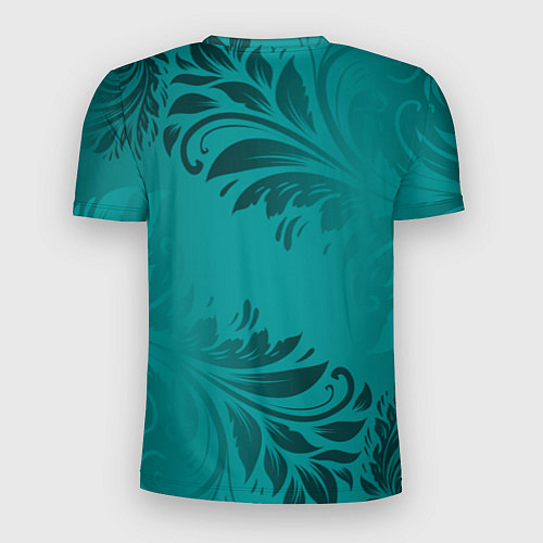 Мужская спорт-футболка Малахитовые листья / 3D-принт – фото 2