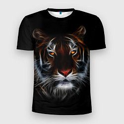 Мужская спорт-футболка Тигр в Темноте Глаза Зверя