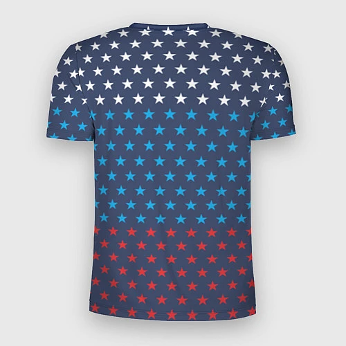Мужская спорт-футболка Флаг в звездах / 3D-принт – фото 2