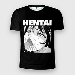 Футболка спортивная мужская HENTAI девочка ahegao, цвет: 3D-принт