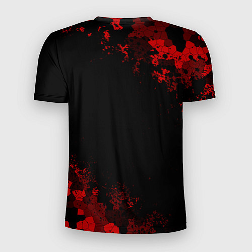 Мужская спорт-футболка MITSUBISHIC MILITARY GEOMETRY RED / 3D-принт – фото 2