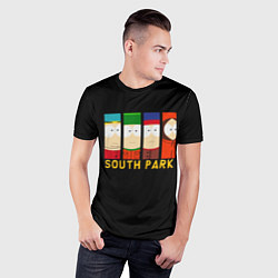 Футболка спортивная мужская South Park - Южный парк главные герои, цвет: 3D-принт — фото 2