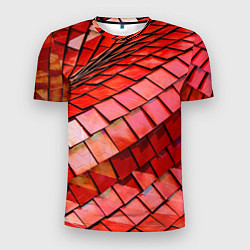 Футболка спортивная мужская Красная спартаковская чешуя, цвет: 3D-принт