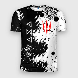 Мужская спорт-футболка The Witcher black & white