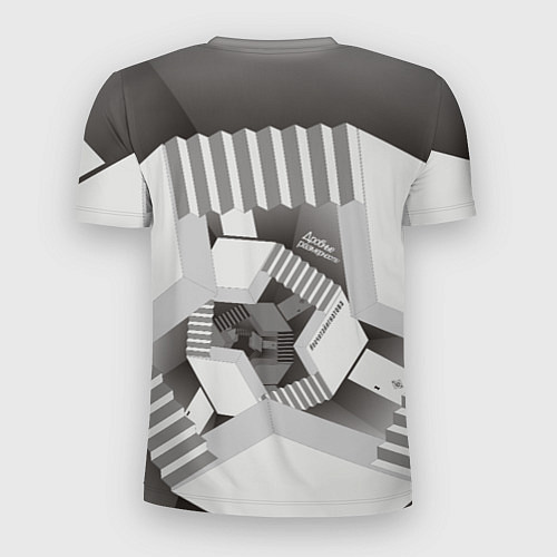 Мужская спорт-футболка Дробные размерности / 3D-принт – фото 2