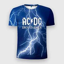 Мужская спорт-футболка ACDC гроза с молнией