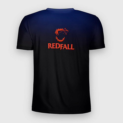 Мужская спорт-футболка Красный водопад / 3D-принт – фото 2
