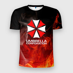 Мужская спорт-футболка Umbrella Corporation пламя