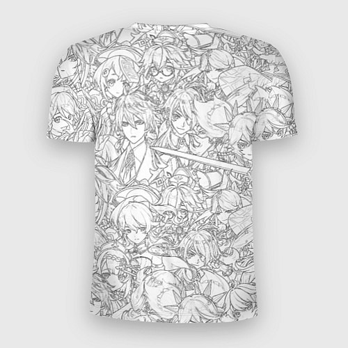 Мужская спорт-футболка ПЕРСОНАЖИ МАНГА ГЕНШИН ИМПАКТ / 3D-принт – фото 2