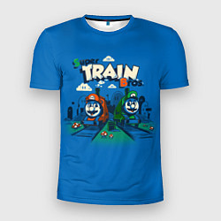 Мужская спорт-футболка Super train bros