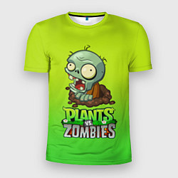 Мужская спорт-футболка Plants vs Zombies зомби