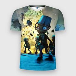 Мужская спорт-футболка Plants vs Zombies зомби наступают