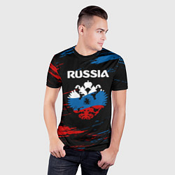 Футболка спортивная мужская Russia Герб в стиле, цвет: 3D-принт — фото 2