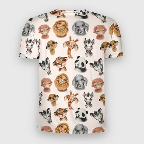 Мужская спорт-футболка Милые дикие животные / 3D-принт – фото 2