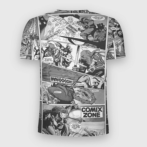 Мужская спорт-футболка Gray comix / 3D-принт – фото 2