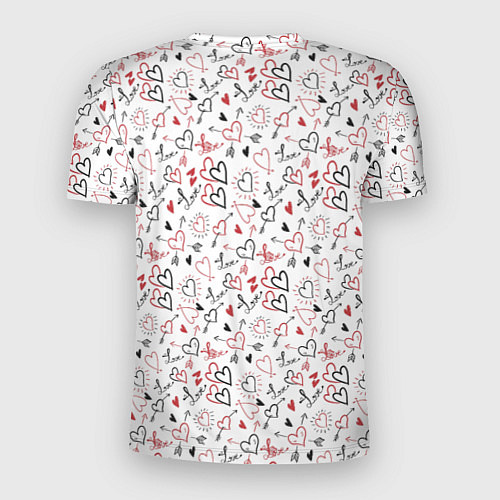 Мужская спорт-футболка Valentines Pattern / 3D-принт – фото 2