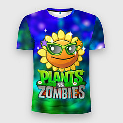 Мужская спорт-футболка Plants vs Zombies подсолнух