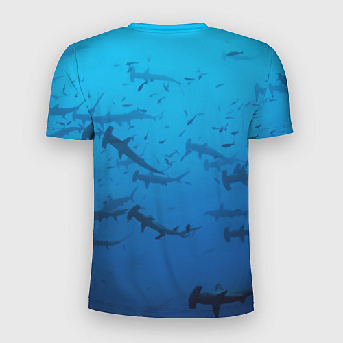 Мужская спорт-футболка Акула смайл / 3D-принт – фото 2