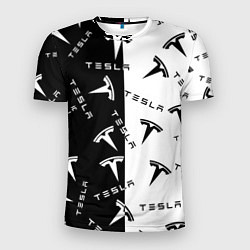 Мужская спорт-футболка Tesla Black & White