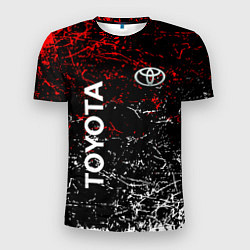 Футболка спортивная мужская Toyota брызги, цвет: 3D-принт