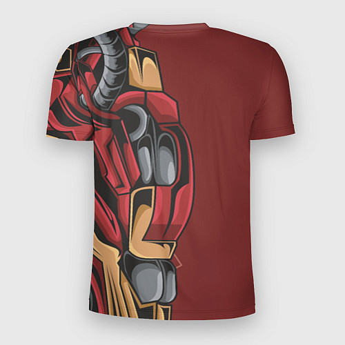 Мужская спорт-футболка Красный робот / 3D-принт – фото 2