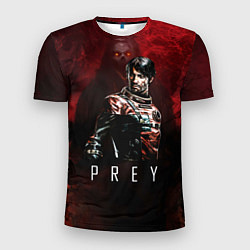 Мужская спорт-футболка Prey Dark red