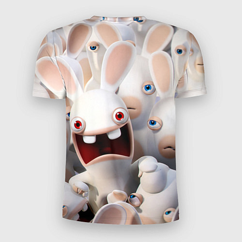 Мужская спорт-футболка Бешеные кролики в толпе / 3D-принт – фото 2