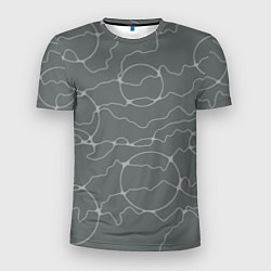 Мужская спорт-футболка Нейрографика в серых тонах