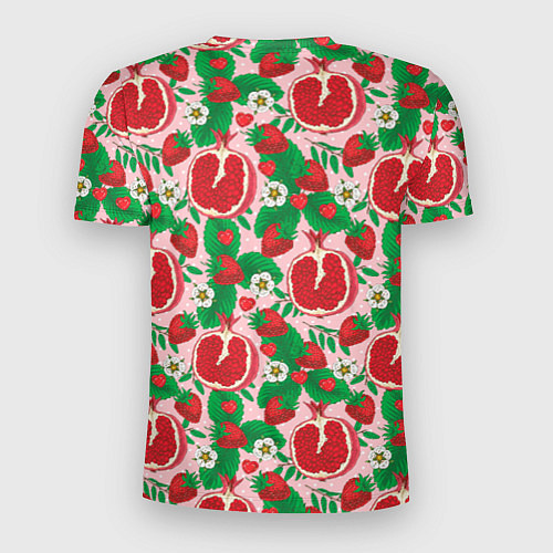 Мужская спорт-футболка Гранат фрукт паттерн / 3D-принт – фото 2