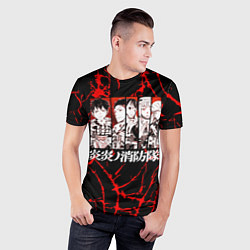 Футболка спортивная мужская ПЛАМЕННАЯ БРИГАДА ПОЖАРНЫХ FIRE FORCE, цвет: 3D-принт — фото 2
