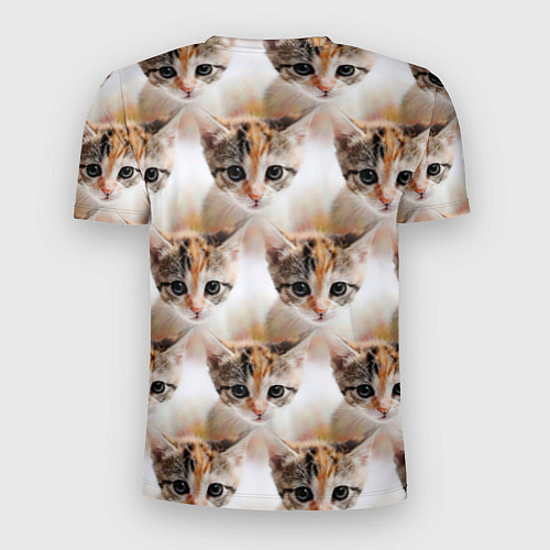 Мужская спорт-футболка Маленький котенок паттерн / 3D-принт – фото 2
