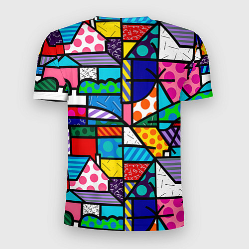 Мужская спорт-футболка Ромеро Бритто красочный узор / 3D-принт – фото 2