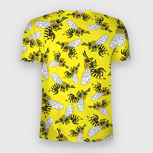 Мужская спорт-футболка Пчелы на желтом / 3D-принт – фото 2