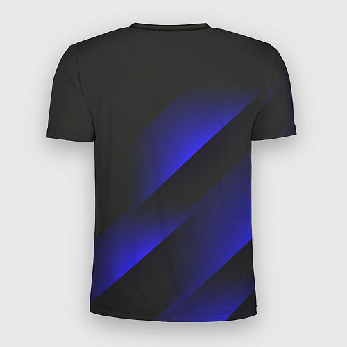 Мужская спорт-футболка Blue Fade 3D Синий градиент / 3D-принт – фото 2