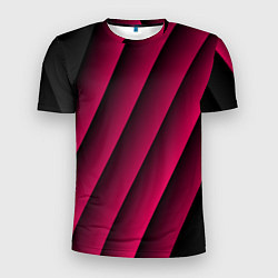 Футболка спортивная мужская Red Stripe 3D Красные полосы, цвет: 3D-принт