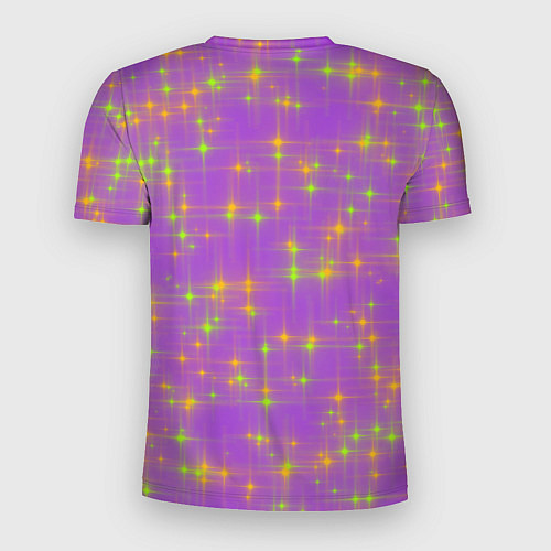 Мужская спорт-футболка Космос, лиловое звёздное небо / 3D-принт – фото 2