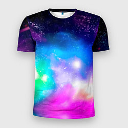 Мужская спорт-футболка Colorful Space Космос