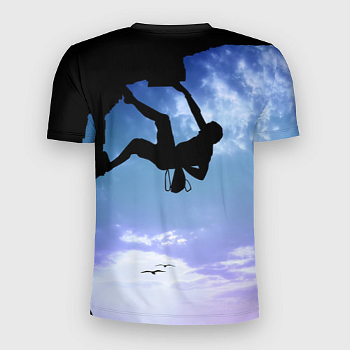 Мужская спорт-футболка Скалолаз на фоне синего неба / 3D-принт – фото 2