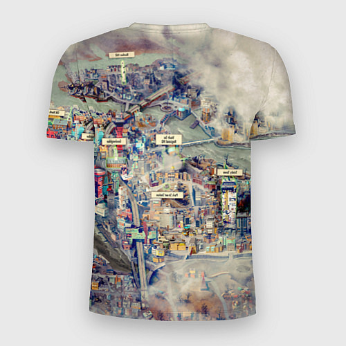 Мужская спорт-футболка Fallout - city / 3D-принт – фото 2