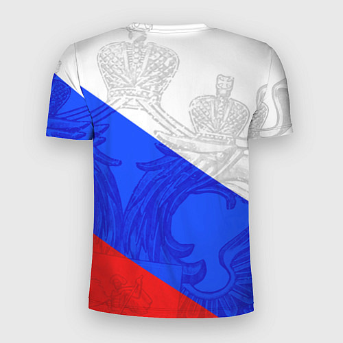 Мужская спорт-футболка Российский герб: триколор / 3D-принт – фото 2