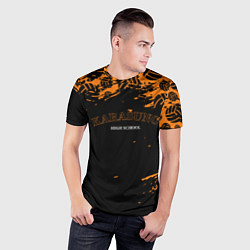 Футболка спортивная мужская KARASUNO HIGH SCHOOL ОРАНЖЕВАЯ, цвет: 3D-принт — фото 2