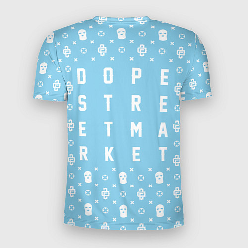 Мужская спорт-футболка Sky Blue Phantom Ski Mask Dope Street Market / 3D-принт – фото 2