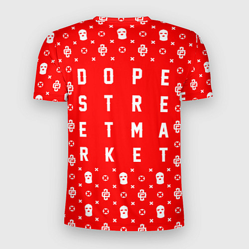 Мужская спорт-футболка Узор Red Dope Street Market / 3D-принт – фото 2