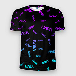 Мужская спорт-футболка NASA NEON PATTERN