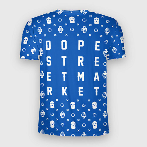 Мужская спорт-футболка Узор Blue Phantom Ski Mask Dope Street Market / 3D-принт – фото 2